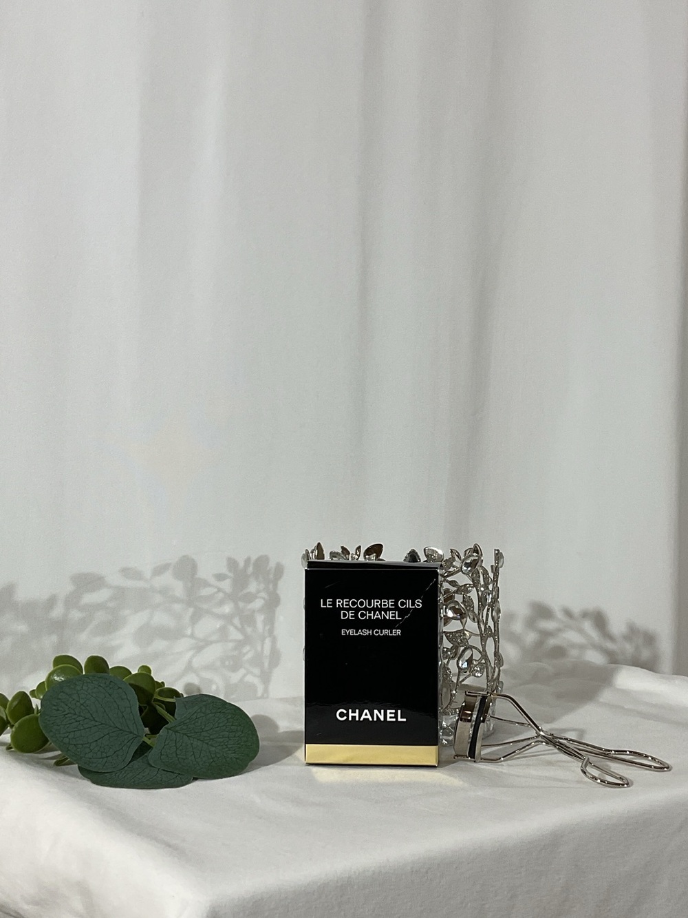 Limited Edition CHANEL Black and Gold Eyelash Curler Set